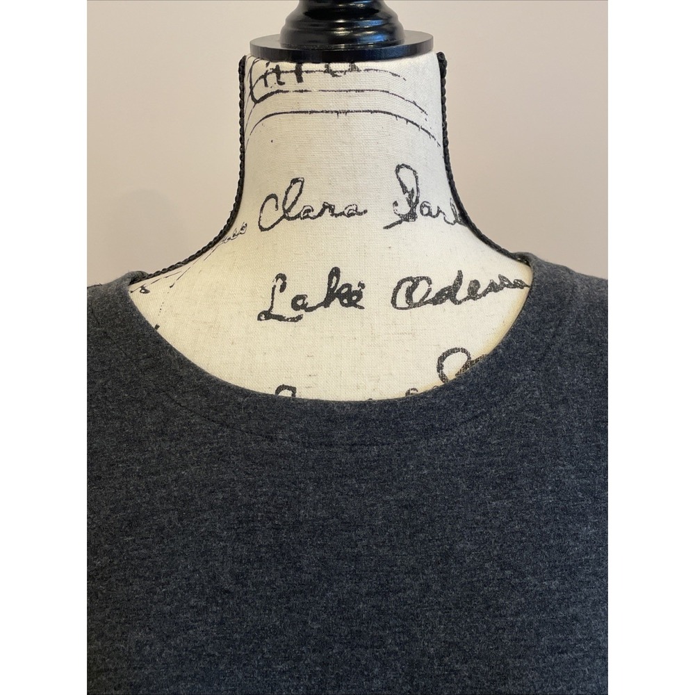 Eileen Fisher 2PC Charcoal Gray Cotton Dress Cardigan Set M Minimalist Lagenlook - Picture 11 of 16